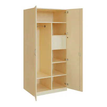 Q 26-80 skříň šatní, 2-dvéřová, 800x600x1800mm, bříza irská